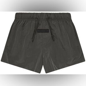 Fear of God Essentials Kids Crinkle Nylon Running Short 'Ink' Size 8 Unisex